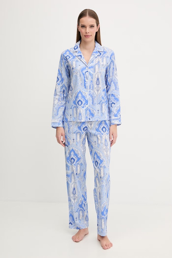 Pyžamo Lauren Ralph Lauren sada modrá ILN72489