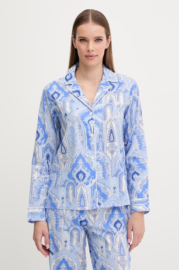 Pyžamo Lauren Ralph Lauren ILN72489 modrá SS26
