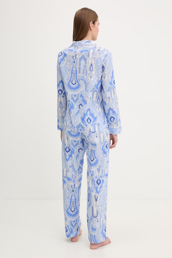 Pyžamo Lauren Ralph Lauren modrá ILN72489