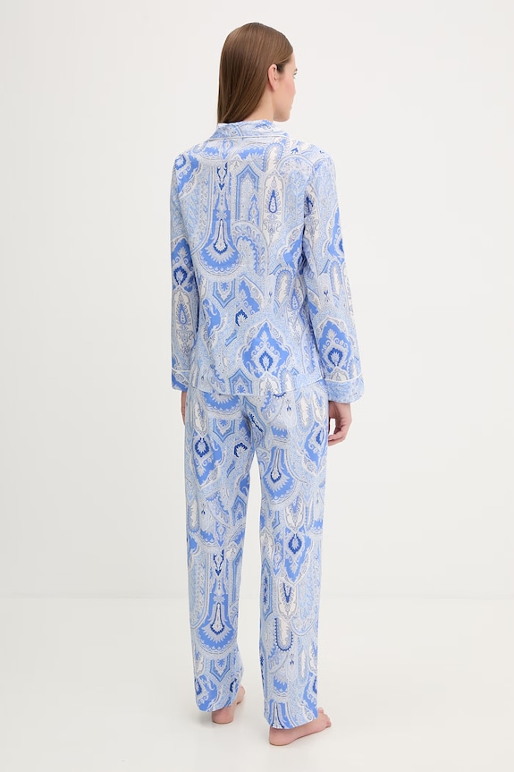 Pyžamo Lauren Ralph Lauren modrá ILN72489