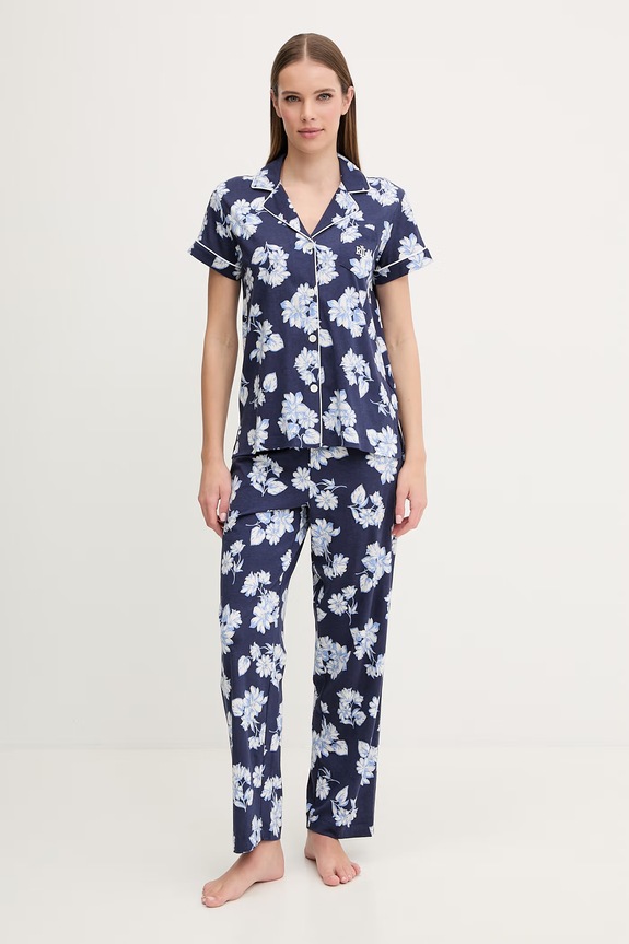 Lauren Ralph Lauren piżama dzianina granatowy ILN72491