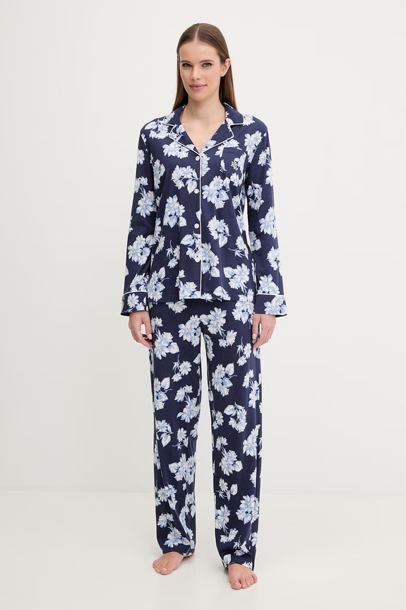 Lauren Ralph Lauren piżama dzianina granatowy ILN92491