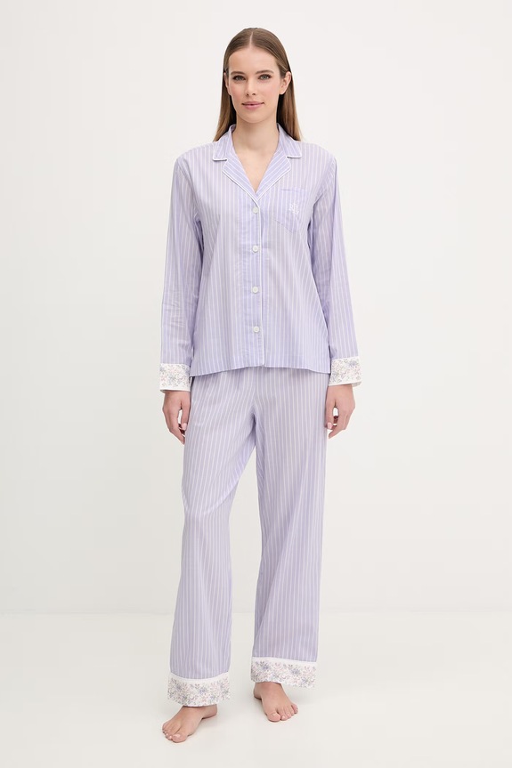 Lauren Ralph Lauren piżama dwuczęściowa damska fioletowy ILN92497