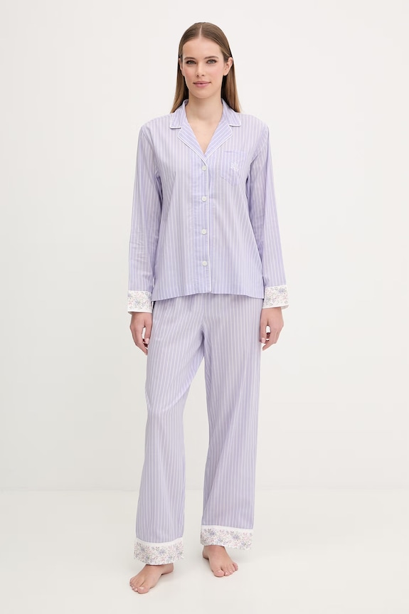 Lauren Ralph Lauren piżama dwuczęściowa damska fioletowy ILN92497