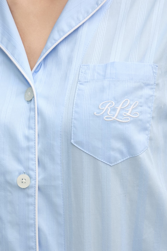 Lauren Ralph Lauren dvojdielne pyžamo dámske bavlnené ILN12507 modrá