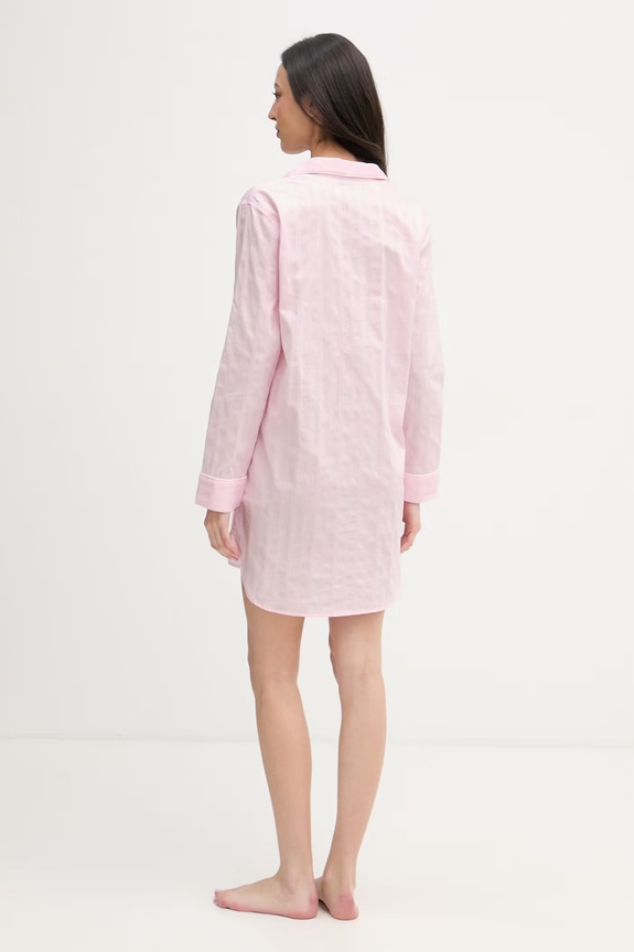 Lauren Ralph Lauren koszula nocna damska bawełniana ILN32507 różowy SS26