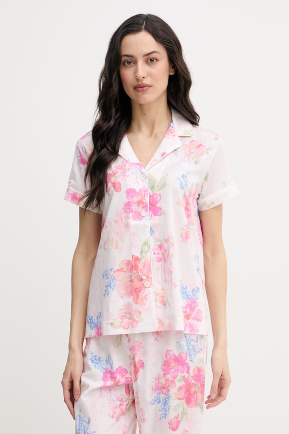 Îmbrăcăminte Lauren Ralph Lauren pijama din două piese pentru femei, cu bumbac ILN72506 roz