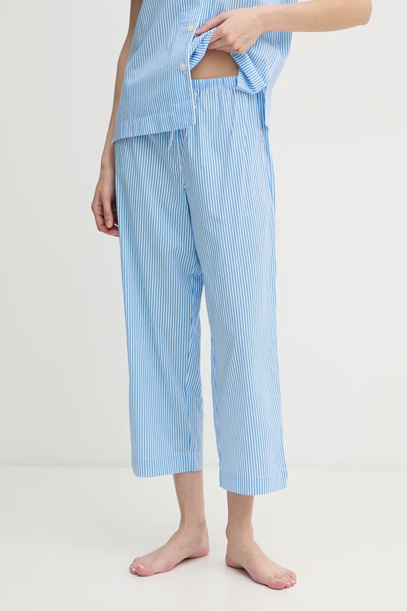 Lauren Ralph Lauren pijama din două piese pentru femei, cu bumbac albastru ILN72506