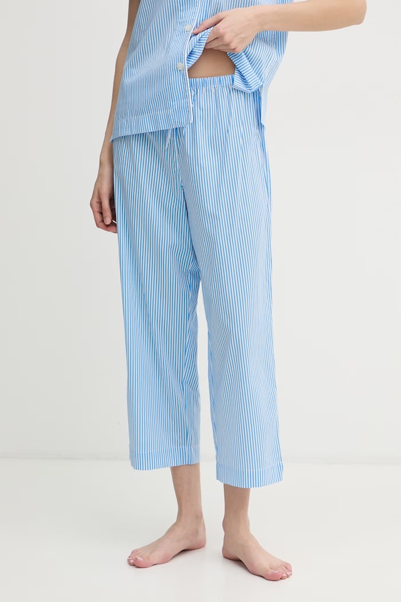 Lauren Ralph Lauren pijama din două piese pentru femei, cu bumbac albastru ILN72506