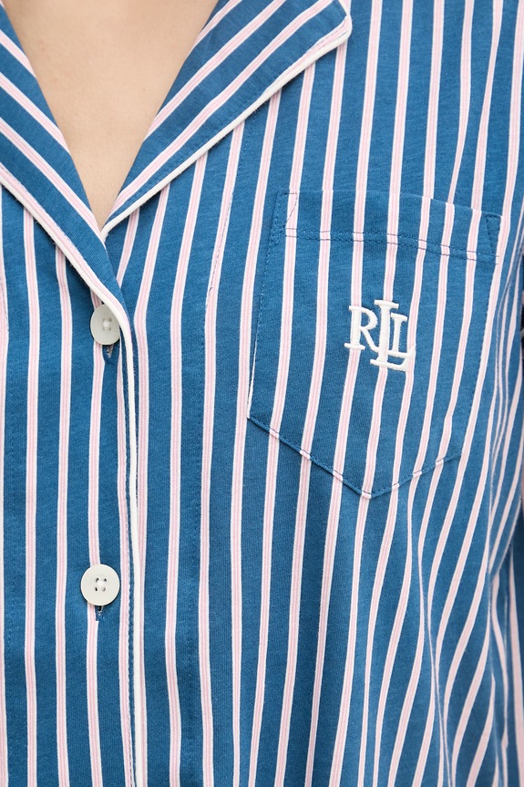 Lauren Ralph Lauren dvojdielne pyžamo dámske bavlnené ILN72519 tmavomodrá