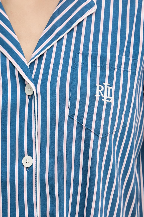 Lauren Ralph Lauren dvojdielne pyžamo dámske bavlnené ILN72519 tmavomodrá