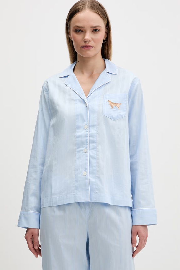 Lauren Ralph Lauren pyžamo dámske bavlnené ILN92507 modrá SS26