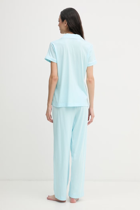 Lauren Ralph Lauren dvojdielne pyžamo dámske s bavlnou ILN92509 modrá SS26