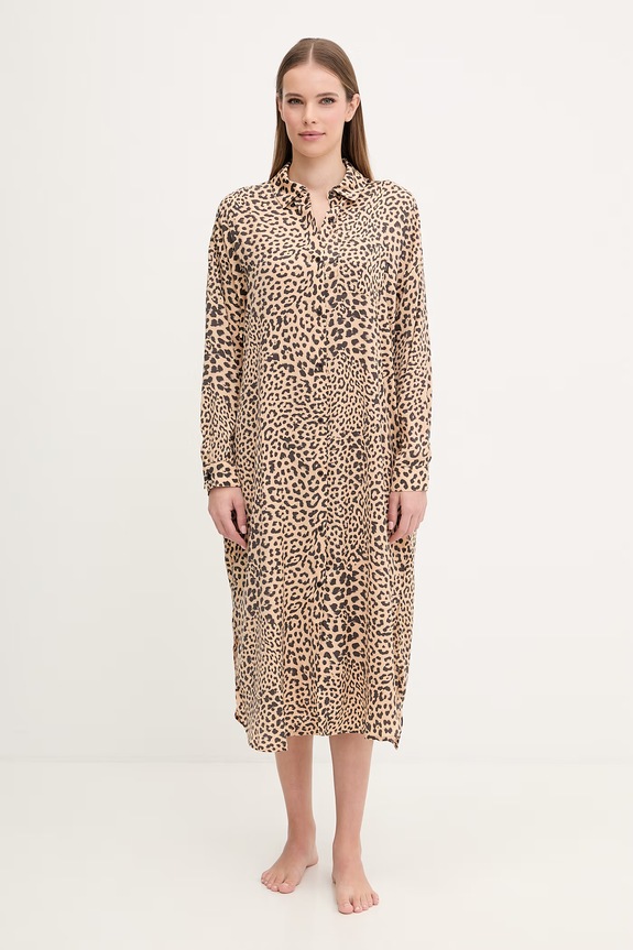 Dkny koszula nocna tkanina beżowy YI00099