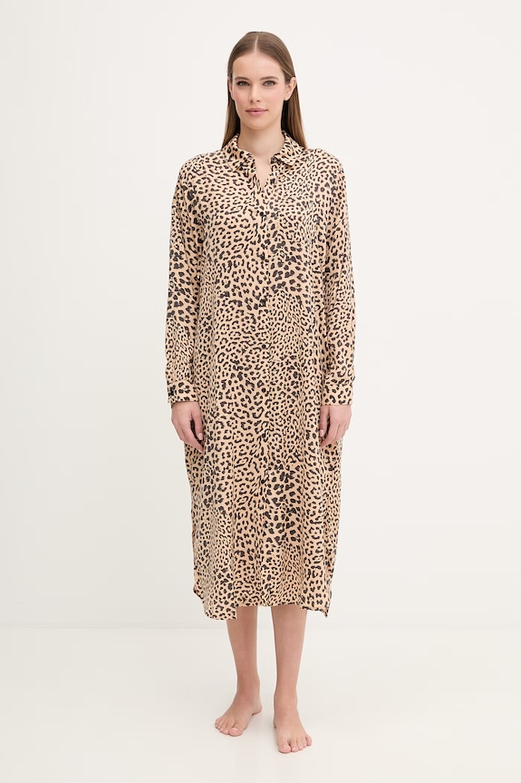 Dkny koszula nocna tkanina beżowy YI00099