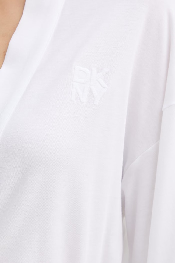 DKNY župan dámsky bavlnený YI10100 biela