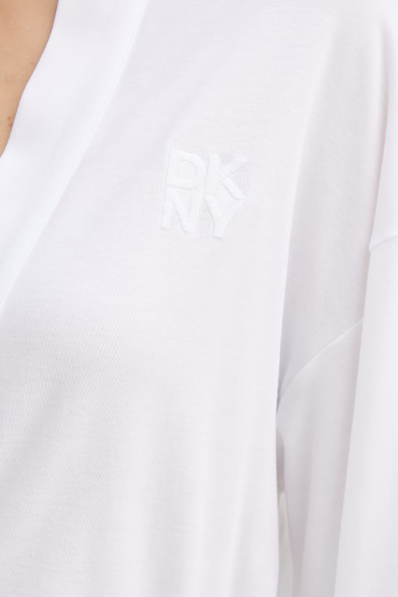 DKNY župan dámsky bavlnený YI10100 biela