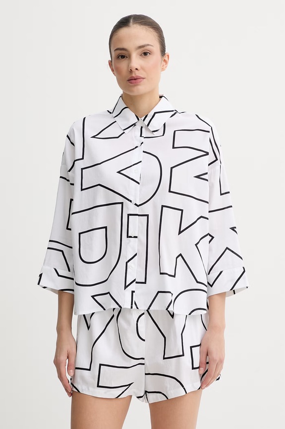 DKNY pyžamo dámske z viskózy biela YI50100