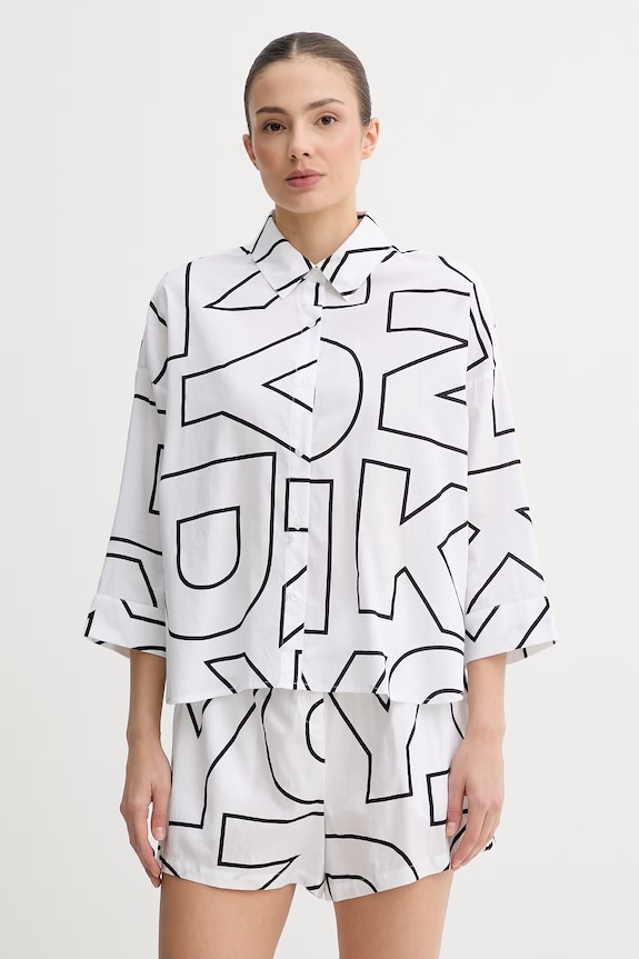 DKNY pyžamo dámske z viskózy biela YI50100