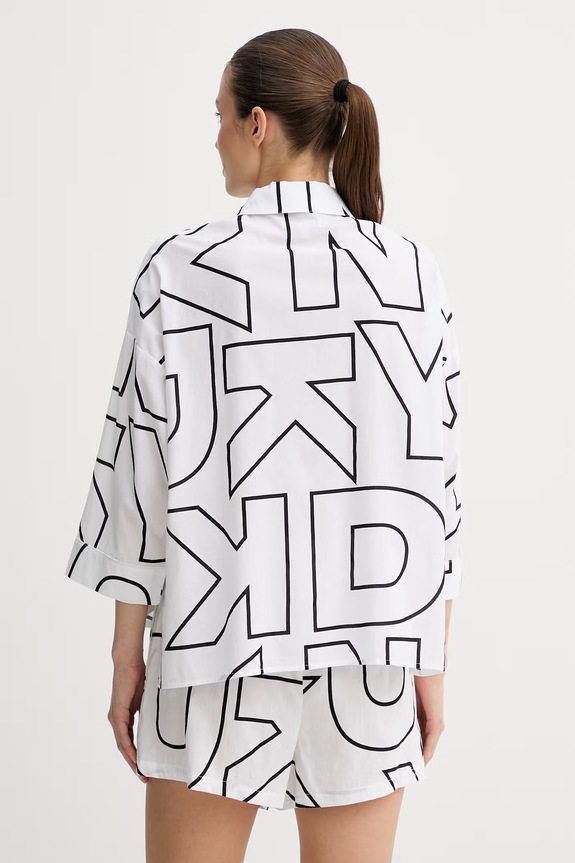 DKNY pyžamo dámske z viskózy YI50100 biela SS26