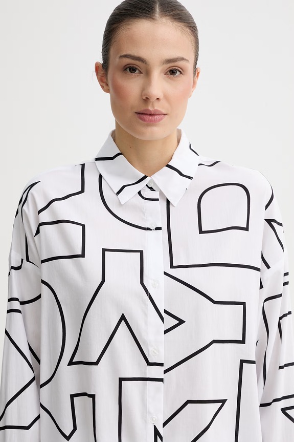 DKNY piżama dwuczęściowa damska bawełniana biały YI90100