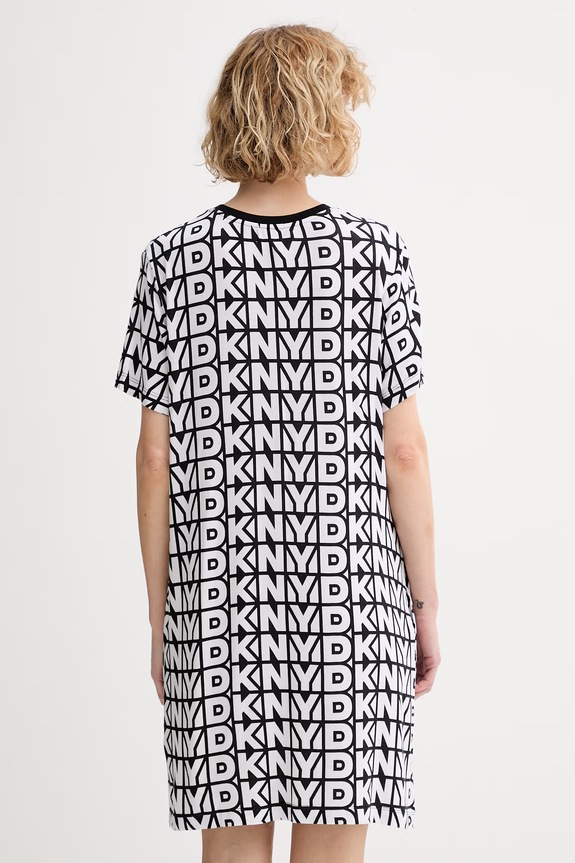 DKNY nočná košieľka dámska s viskózou YI30107 čierna SS26