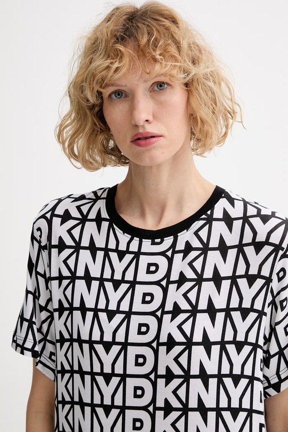 Oblečenie DKNY nočná košieľka dámska s viskózou YI30107 čierna