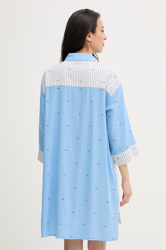 DKNY nočná košieľka dámska s viskózou YI30110 modrá SS26