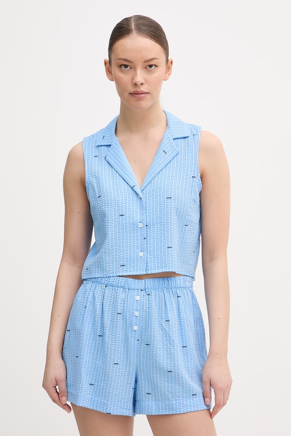 DKNY pyžamo dámske s viskózou modrá YI50110