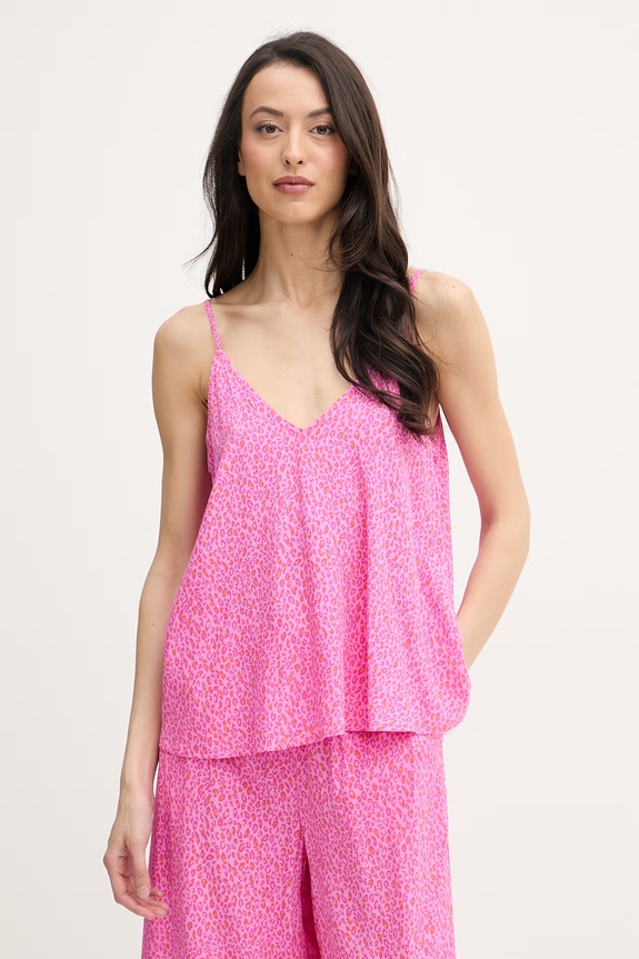 DKNY pijama din două piese pentru femei, din vâscoză YI70113 roz SS26
