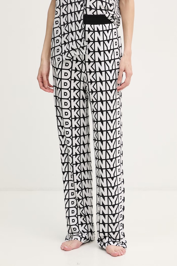 DKNY dvojdielne pyžamo dámske s viskózou biela YI80107
