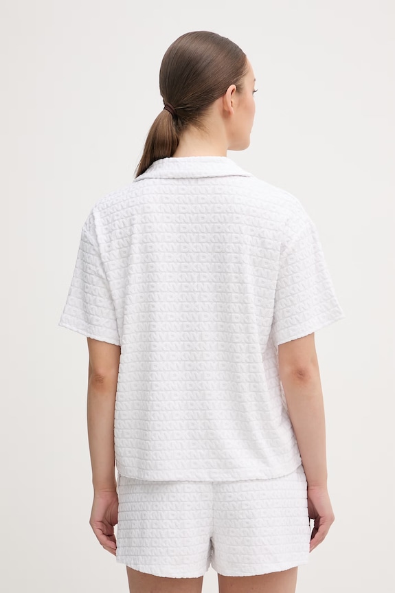 DKNY pijama din două piese pentru femei YI80117 alb SS26