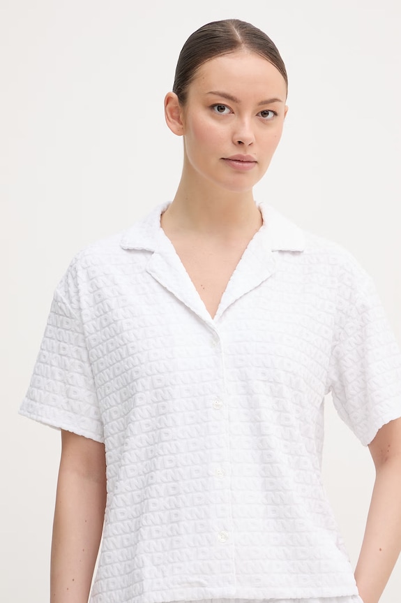 DKNY pijama din două piese pentru femei alb YI80117