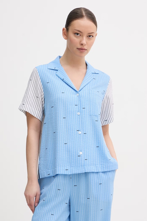 DKNY dvojdielne pyžamo dámske s viskózou YI90110 modrá SS26