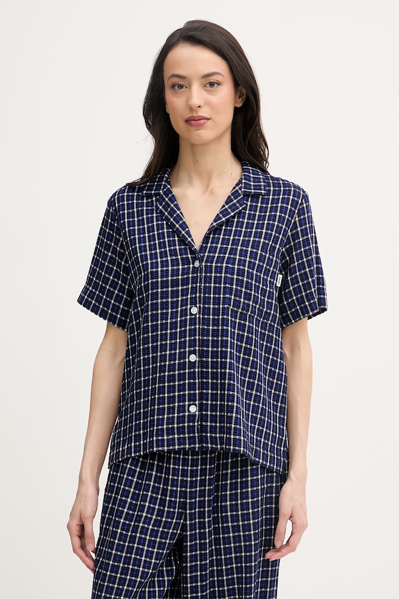 DKNY dvojdielne pyžamo dámske s viskózou YI90110 tmavomodrá SS26