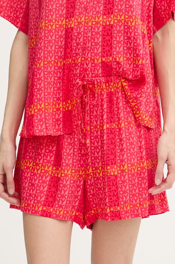 DKNY dvojdielne pyžamo dámske z viskózy YI90113 červená SS26