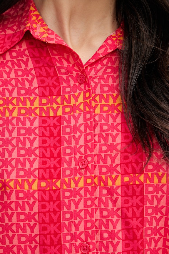 DKNY dvojdielne pyžamo dámske z viskózy YI90113 červená