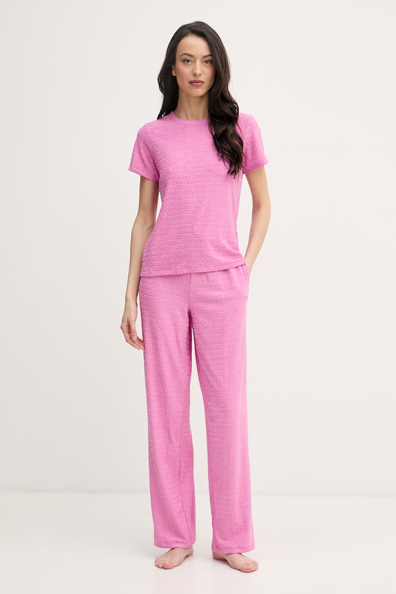 DKNY pijama din două piese pentru femei roz YI90117