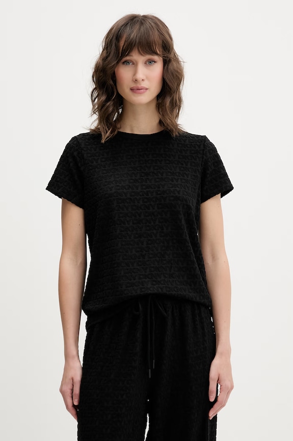 DKNY pijama din două piese pentru femei YI90117 negru SS26