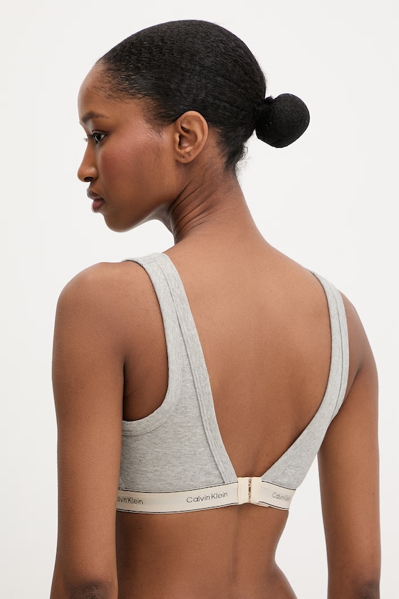 Ruházat Calvin Klein Underwear háromszöges melltartó pamut elasztánnal LV00QF8594 szürke