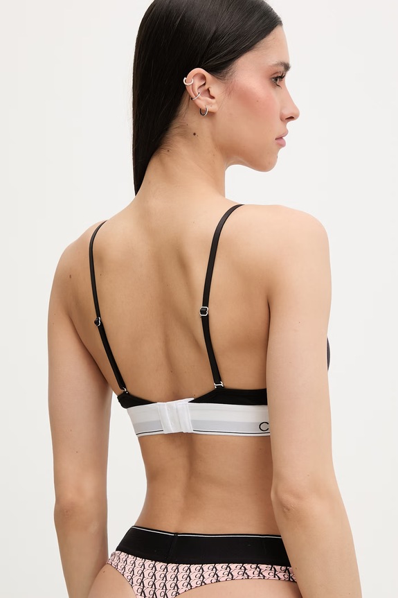 Calvin Klein Underwear sutien plunge LV00QF8665 negru SS26