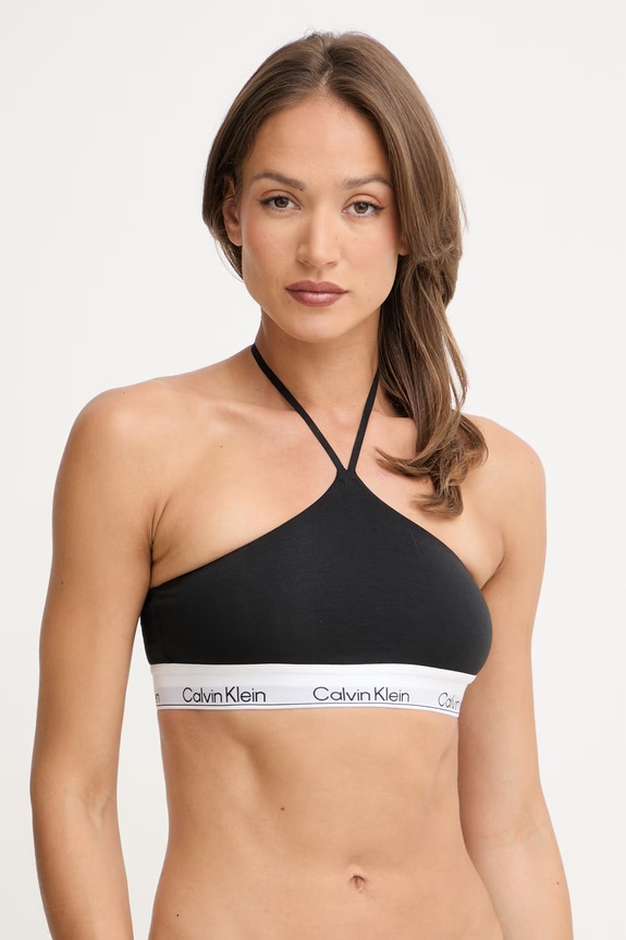 Calvin Klein Underwear σουτιέν με βαμβάκι μαύρο LV00QF8669