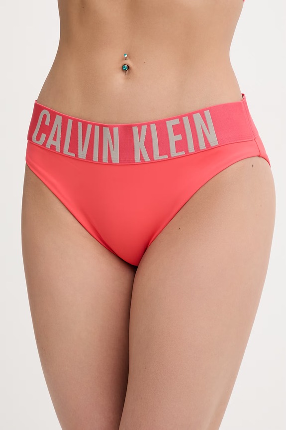 Calvin Klein chiloți de baie pentru femei rosu LV00Q61190