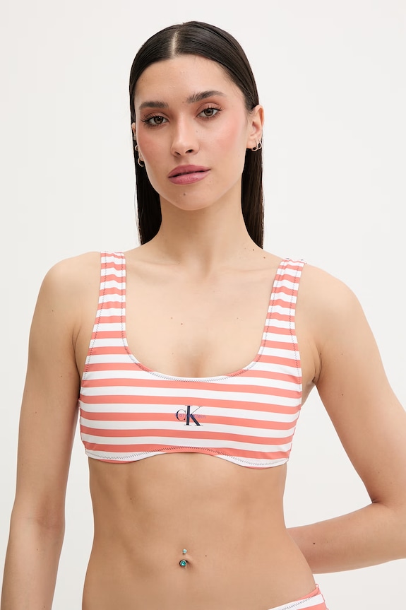 Calvin Klein sutien de baie pentru femei portocaliu LV00Q61100