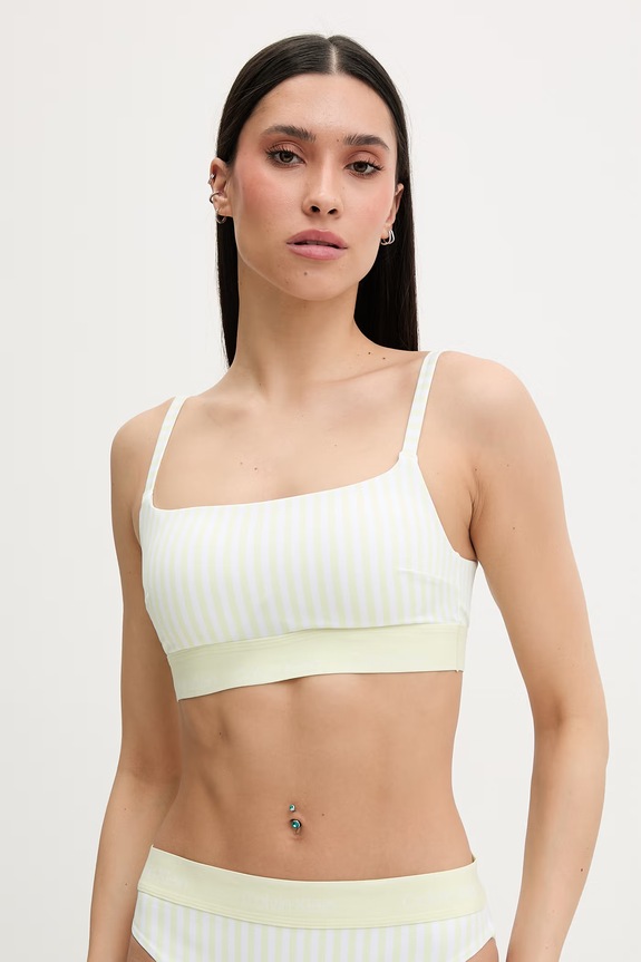 Calvin Klein plavková podprsenka dámska zelená LV00Q61130