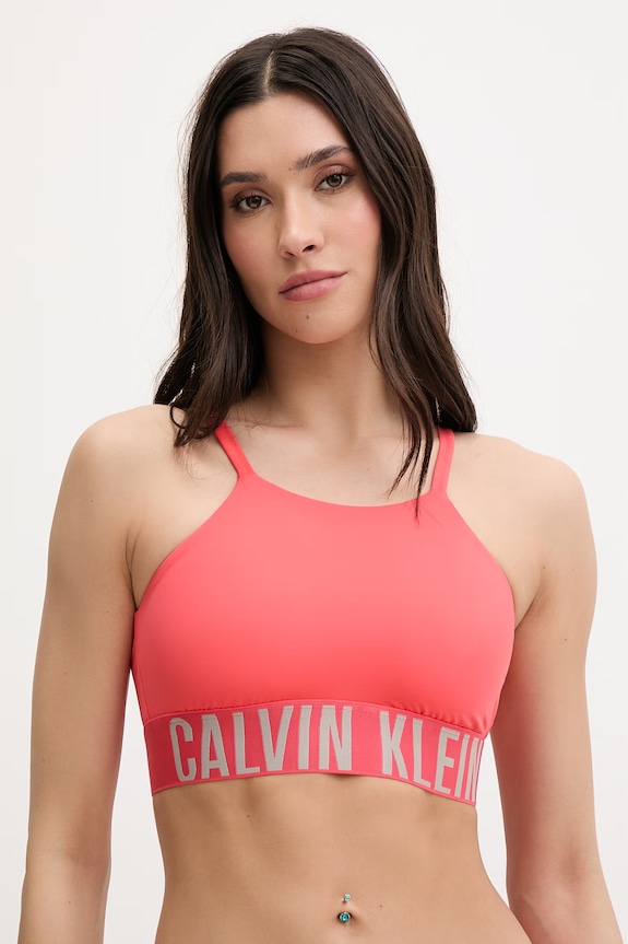 Calvin Klein plavková podprsenka dámska červená LV00Q61187