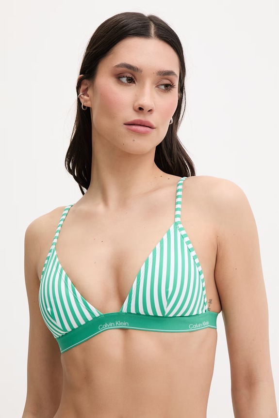 Calvin Klein plavková podprsenka dámska zelená LV00Q61208