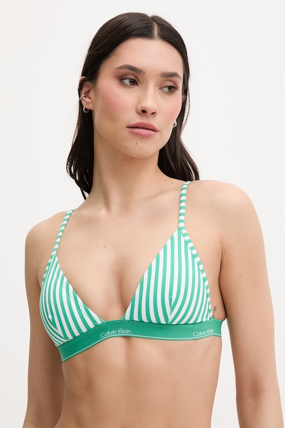 Calvin Klein plavková podprsenka dámska zelená LV00Q61208
