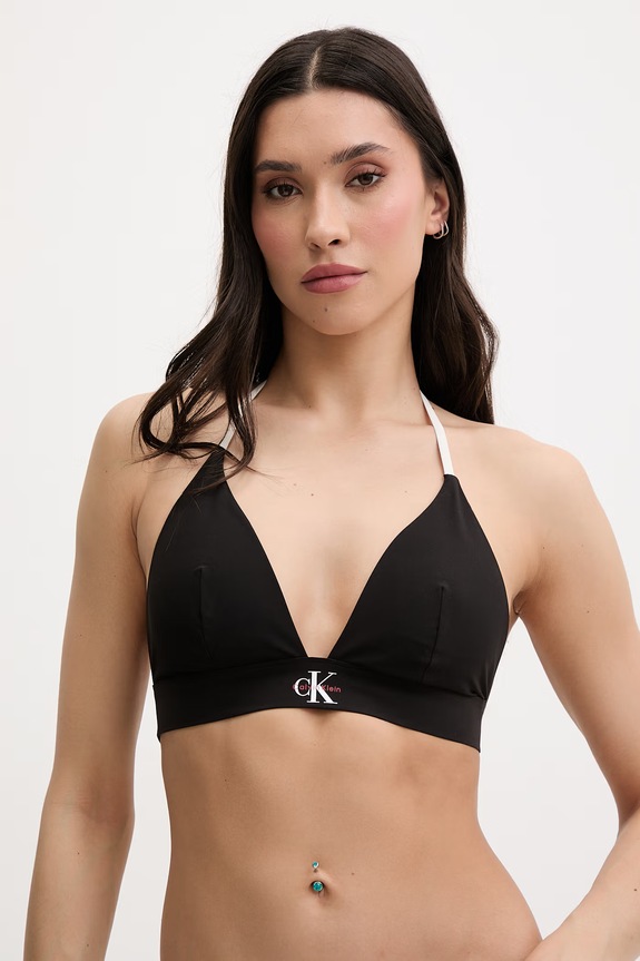 Calvin Klein plavková podprsenka dámska čierna LV00Q61225
