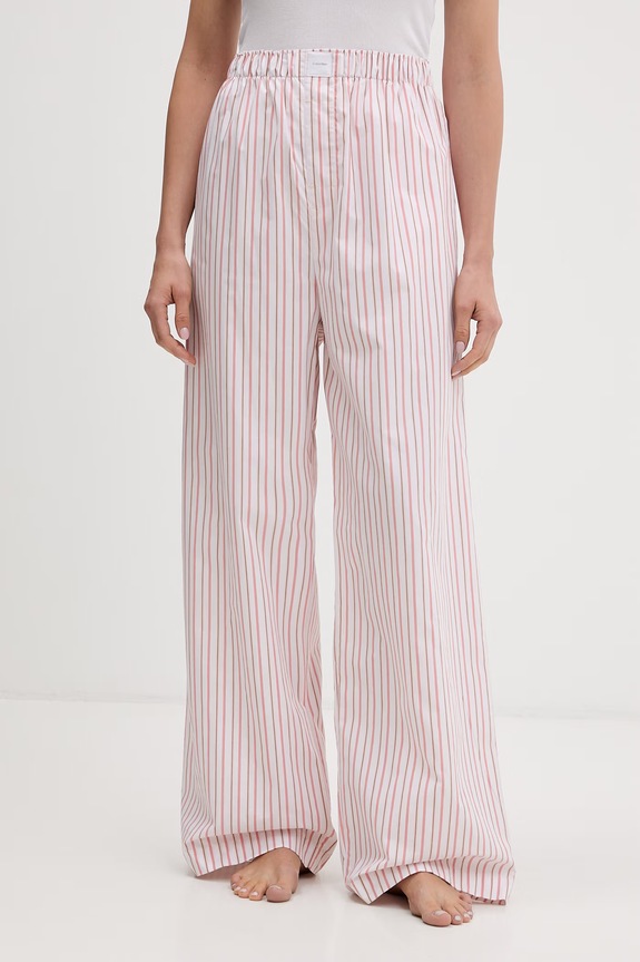 Calvin Klein Underwear pantaloni de pijama pentru femei, din bumbac alb LV00QS7597